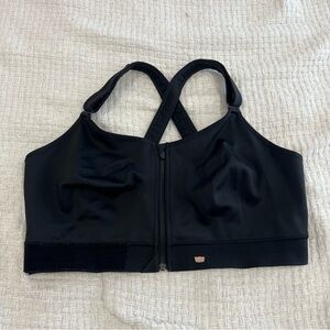SHEFIT Flex Sports Bra Black Marble Zip Front Adjustable 6 Luxe